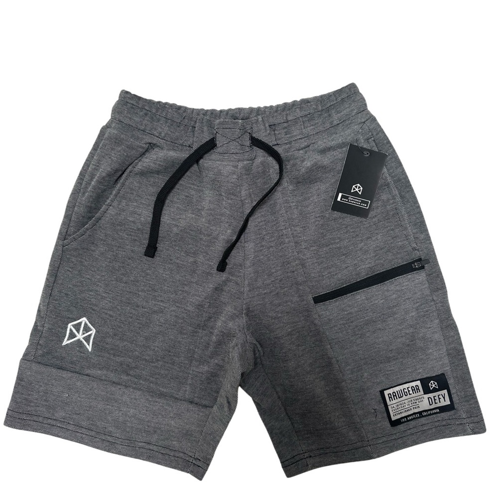 Raw Gear Men's PK Interlock Shorts Size Small Gray Bradley Martyn NWT Drawstring